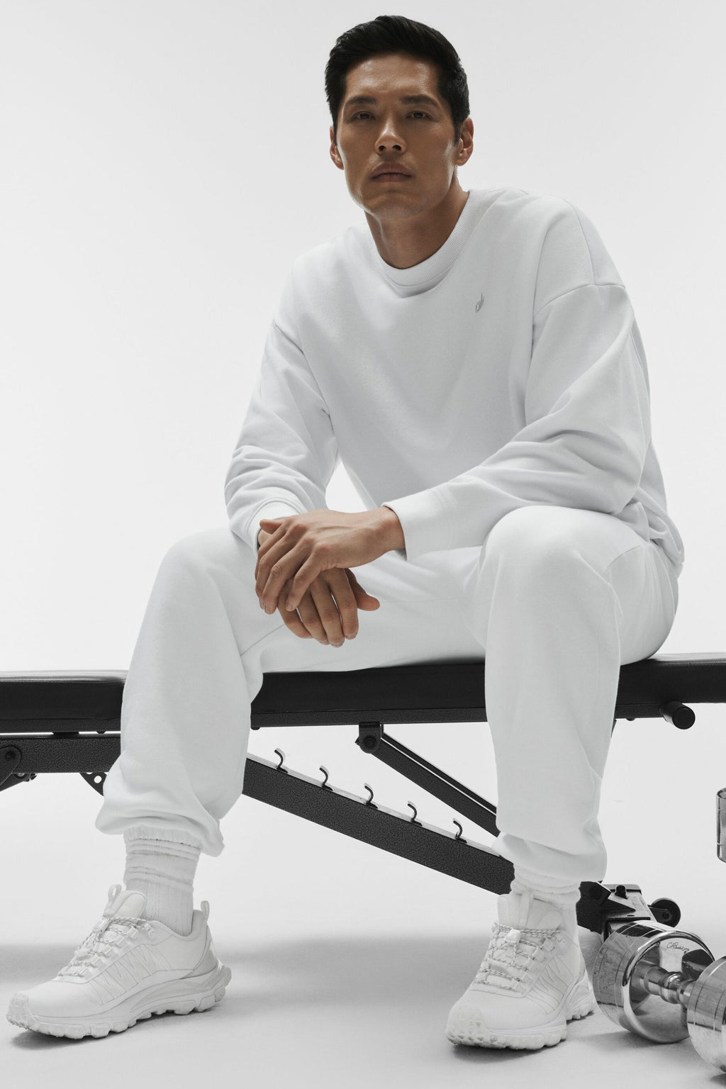 Accolade Crew Neck Pullover - White Man