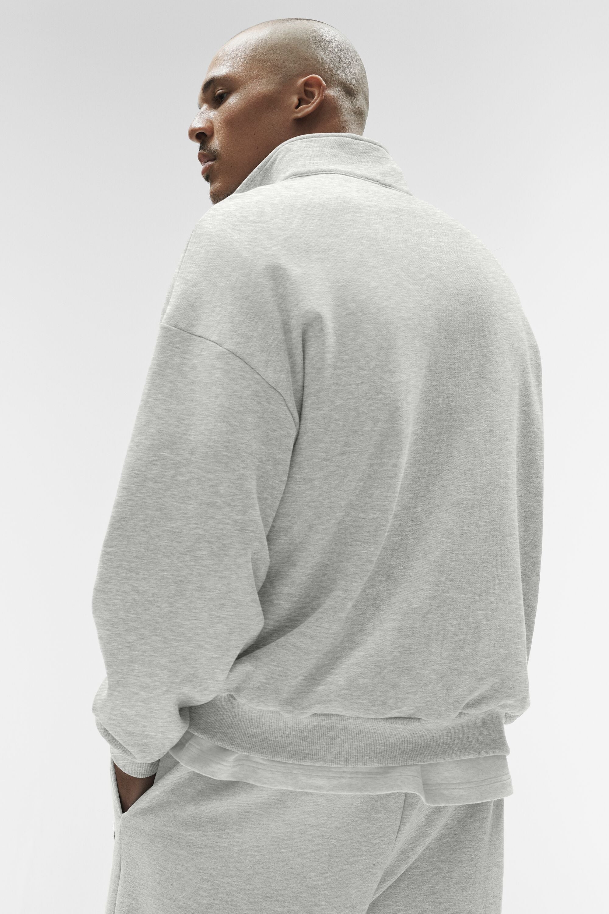 Accolade 1/4 Zip Pullover - White Heather Man