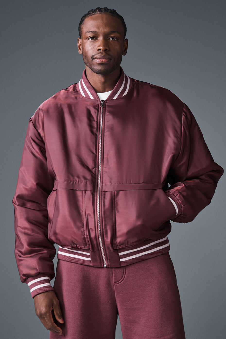Afterglow Varsity Man Jacket - Burgundy Truffle