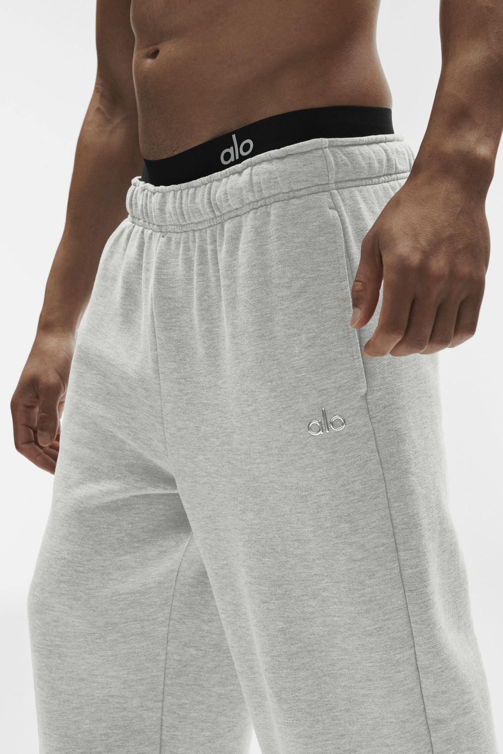 Accolade Straight Leg Sweatpant - White Heather Man